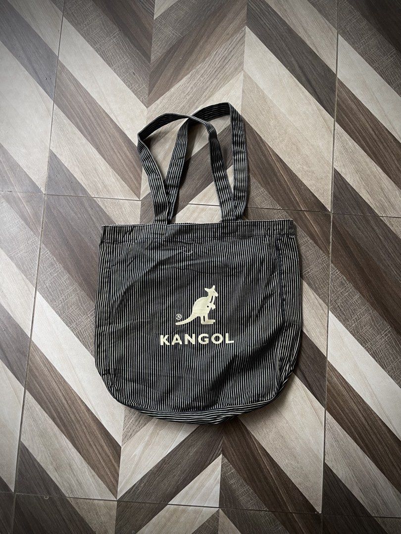Kangol Pinstripes Tote Bag (Category: Tote Bags) located in Pagadian. Submitted by thrift.wrld (Listing ID 1469253382, Image 1). Description: Kangol Pinstripes Tote Bag Size: One Size Drop Prices: • Mine: 400 + ₱9O shipping fee (sf) Details: • (stain) Need wash.