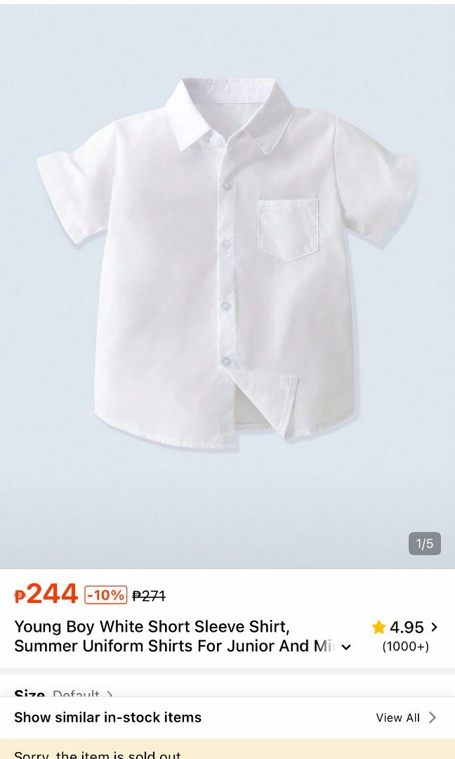 Kids White Polo 2pcs (Category: Babies & Kids Fashion) located in Manila. Submitted by withlovesam (Listing ID 1469268184, Image 2). Description: brandnew never used for 2y/o kid.