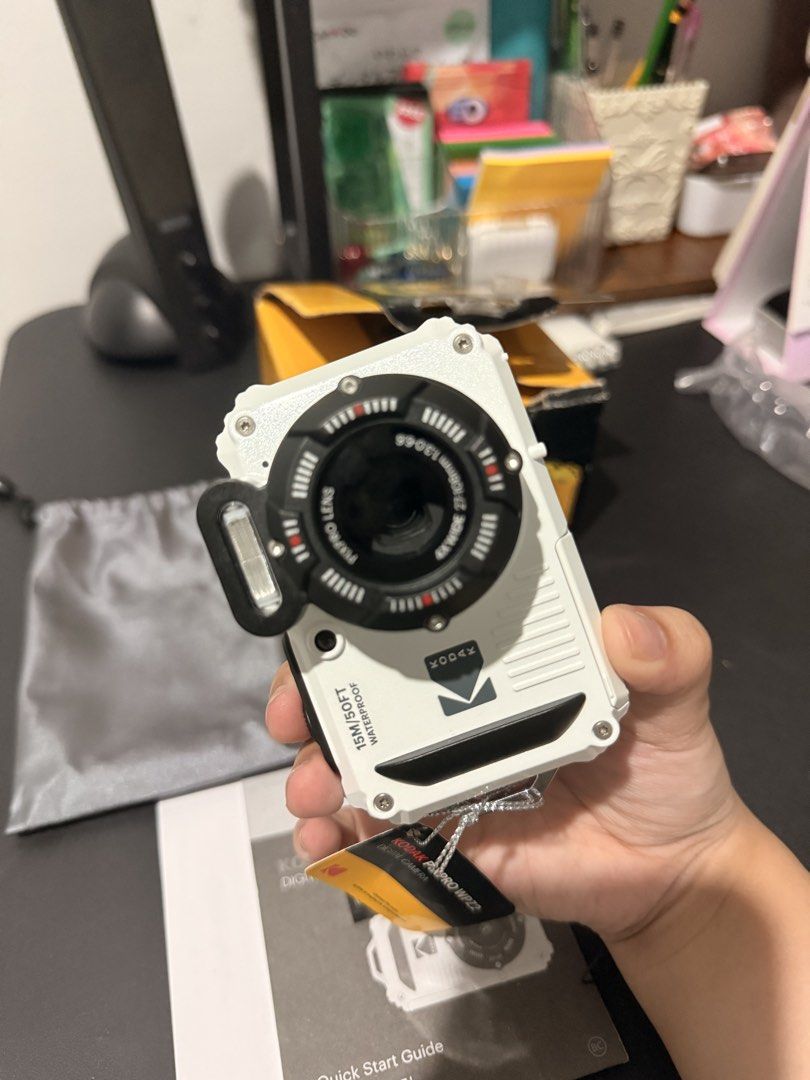 KODAK Wpz2 (Category: Cameras) located in Manila. Submitted by silent_eunicee (Listing ID 1469173833, Image 3). Description: FOR SALE: Kodak PIXPRO WPZ2 📸 Price: ₱8,799 - nego naman (orig. ₱11,799) • Bought Sept. 27, 2026 • Less than a month old • No scratches, good condition • With box + FREE pouch 🎁 RFS: Will change color. ✅ Not a scammer! ✅ COD is okay.