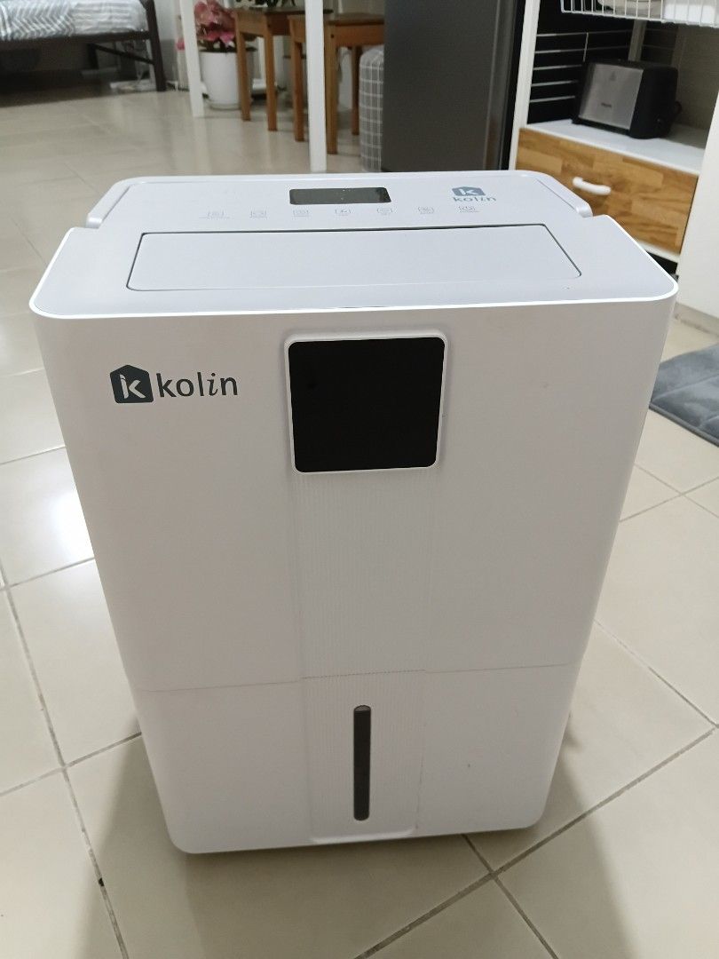 Kolin KD-30L410 Dehumidifier (Category: Air Conditioning and Heating) located in Makati City. Submitted by mkdmaniego (Listing ID 1469242021, Image 3). Description: For sale: Kolin Dehumidifier (Model KD-30L410) - White - Condition: Clean and 100% working properly - Capacity: Removes 18L of moisture/day with a large 5.5L water tank - Coverage: Ideal for 22 to 30 sqm rooms - Specs: Digital front display, 230V, 220 m3/h airflow volume - Dimensions: