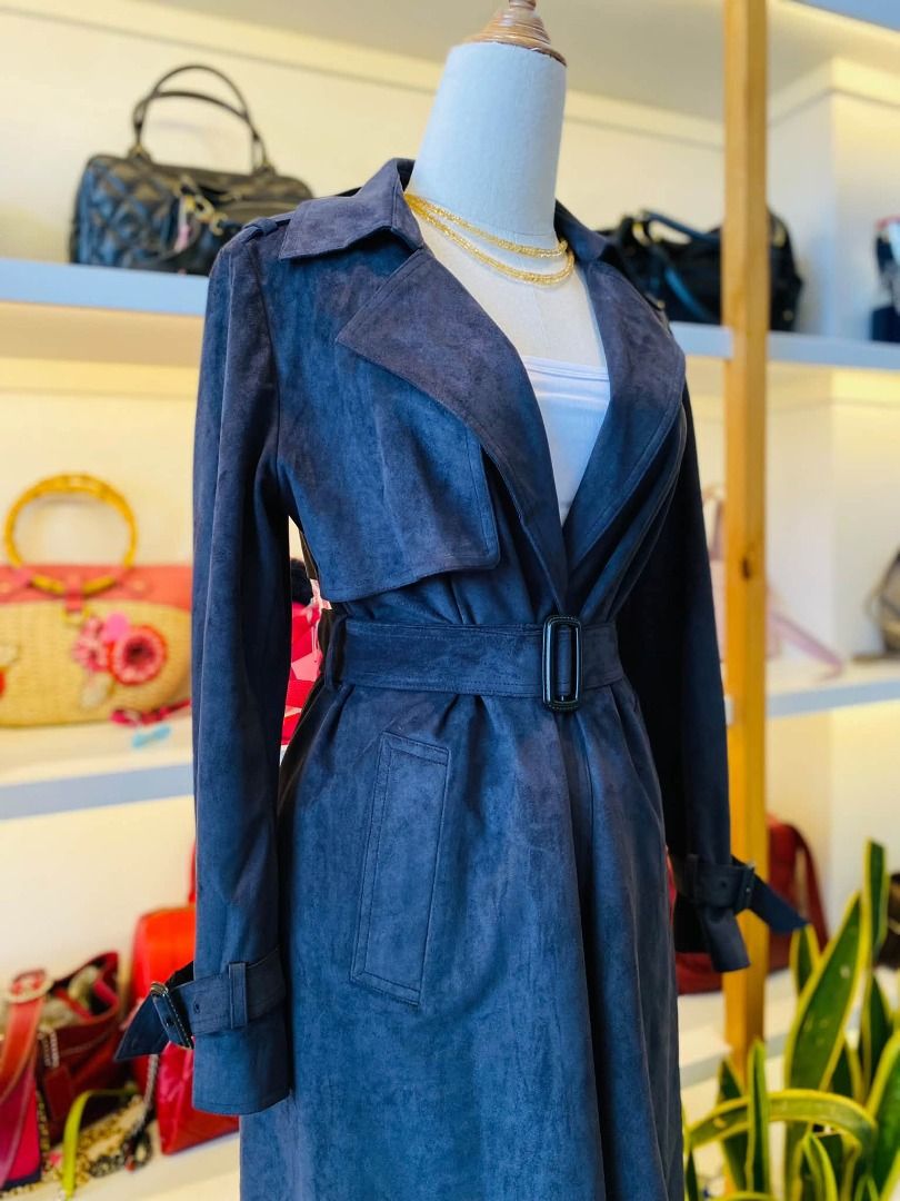 KOREAN SUEDE COAT (Category: Coats, Jackets and Outerwear) located in Baguio. Submitted by asna_taku (Listing ID 1469226913, Image 3). Description: KOREAN SUEDE COAT S-M ₱989.