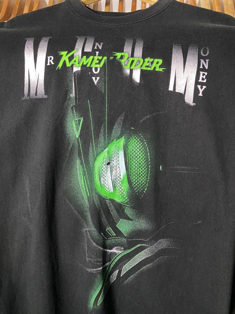 Kramen Rider shirt (Category: Formal Shirts) located in Trece Martires City. Submitted by ridgeridethrift (Listing ID 1469240209, Image 2). Description: Width - 25 Length - 30.5 Color rate : 9/10 Issue : one hole paint need wash.