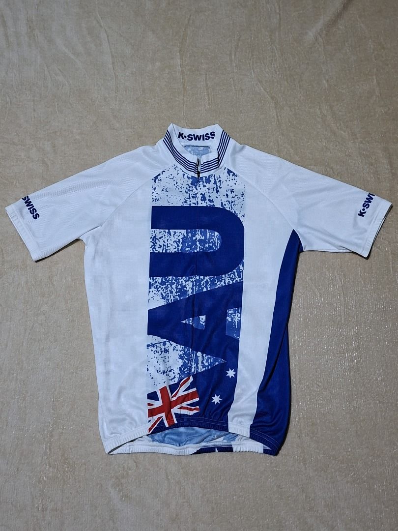 Kswiss Cycling Jersey (Category: Activewear) located in Antipolo. Submitted by legit_imported_items (Listing ID 1469217432, Image 1). Description: Kindly read first thank you! Kswiss Cycling Jersey in good condition Size: M (Length approx. 24" / Width approx. 17.5") Price: 200 (FIXED) RFS: decluttering Fixed Price *MoP: Metrobank / Gcash *No Reservation *Payment First (first to pay policy) *Nationwide Delivery / Shipping via lbc or lalamove at bu