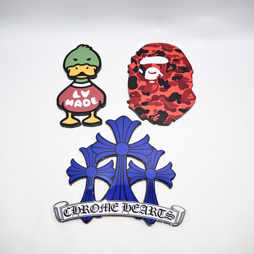 Human Made, BAPE, Chrome Hearts Wall Art (Category: Wall Decor) located in Caloocan City. Submitted by kustom.manila (Listing ID 1469287978, Image 1). Description: AVAILABLE DESIGNS: Human Made x Louis Vuitton BAPE Chrome Hearts Send us a DM 📩 for more details and customization options. P.S. This item is not free. ₱0 is indicated for quotation purposes only. Final pricing depends on the design and size..