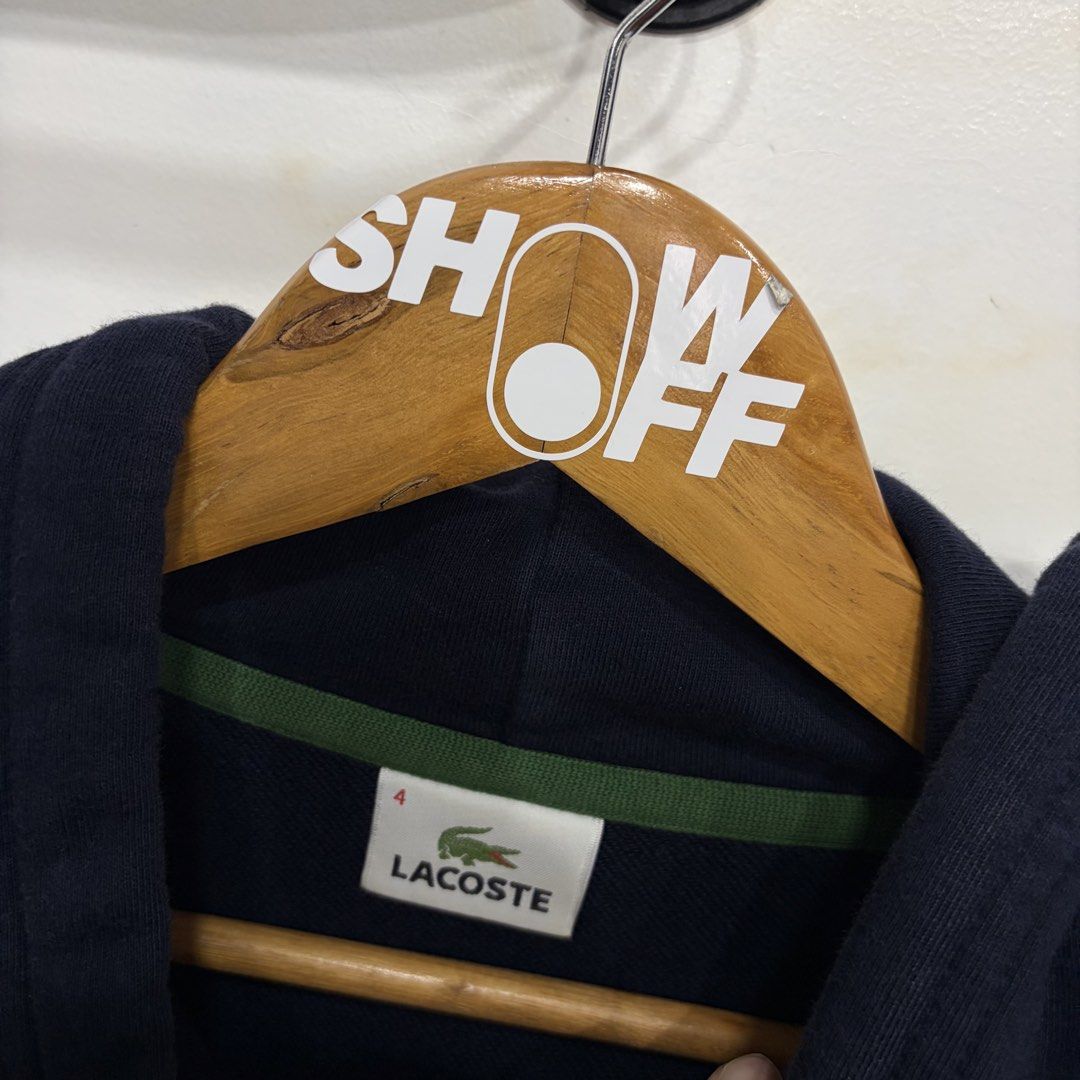 Lacoste (Category: Hoodies) located in Santa Rosa. Submitted by gardenofthrifts (Listing ID 1469297219, Image 3). Description: Shirt ₱2280 M Width: 21.5 Length: 27 10/10 Condition Comment “Mine” below to purchase..