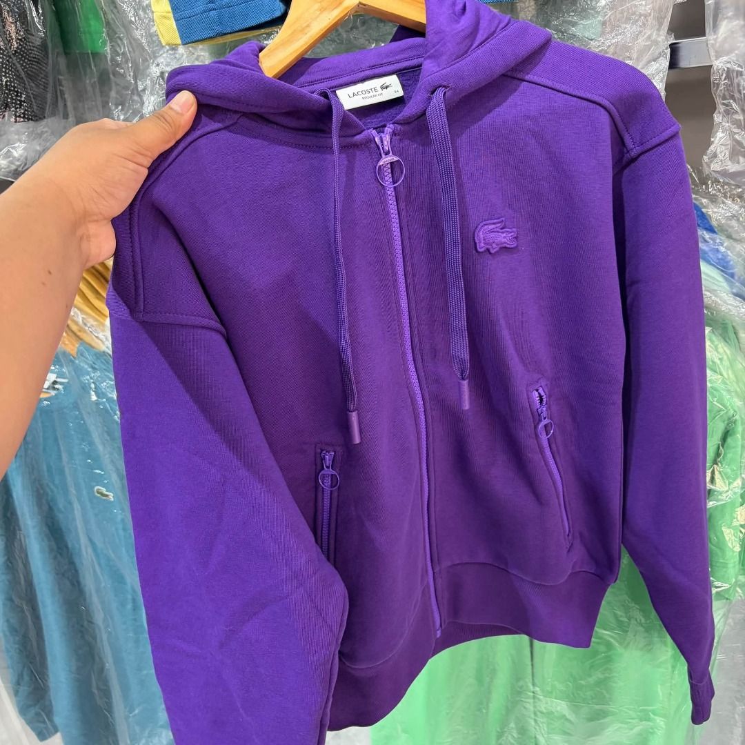 Lacoste Jacket Purple (Category: Coats, Jackets and Outerwear) located in Rizal. Submitted by hiraya16 (Listing ID 1469233364, Image 1). Description: Womens 34small 36 Medium Onhand ready to ship +SF only J&T.