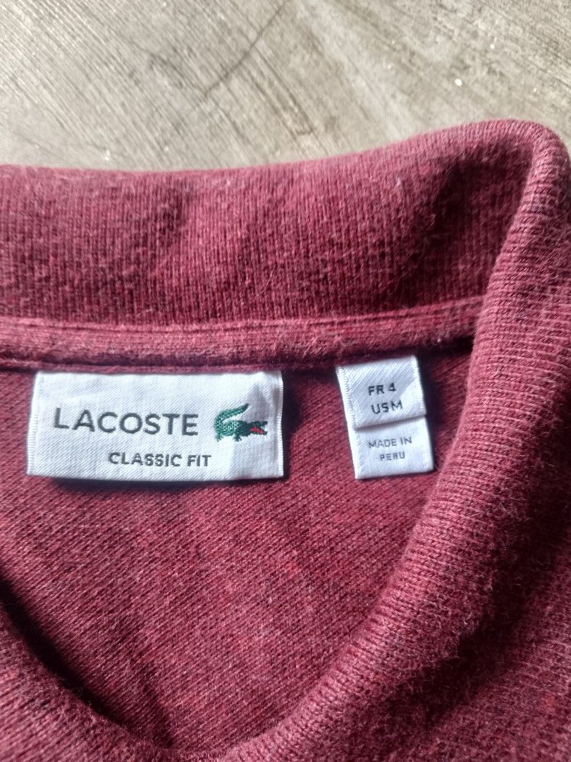 Lacoste maroon size 4 (Category: Formal Shirts) located in Cavite. Submitted by aly27alipo46984 (Listing ID 1469209166, Image 3). Description: Lacoste maroon size 4 authentic good as new.