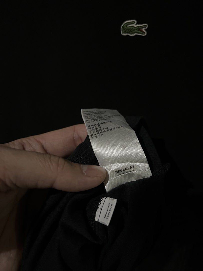 Lacoste Pima Cotton T Shirt (Category: Tshirts & Polo Shirts ) located in Manila. Submitted by meeco (Listing ID 1469329995, Image 2). Description: Lacoste Pima Cotton Regular Fit T-Shirt (TH6709) Size: XL (Regular Fit) Exact Dimension: 23x28 Color: Black Color Rate: 9/10 Condition: 9/10 Excellent Condition Personal Collection Decluttering Metro Manila Area Ship via J&T or Lalamove COD.
