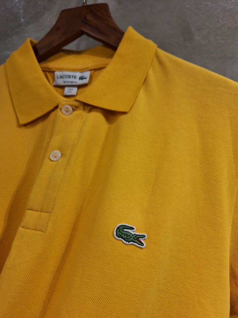 Lacoste poloshirt mustard large (Category: Tshirts & Polo Shirts ) located in Muntinlupa City. Submitted by kstefanomela14 (Listing ID 1469164399, Image 2). Description: brandnew legit lacoste mustard yellow size 5 large - 21x28 cod cop lalamove j&t lbc.
