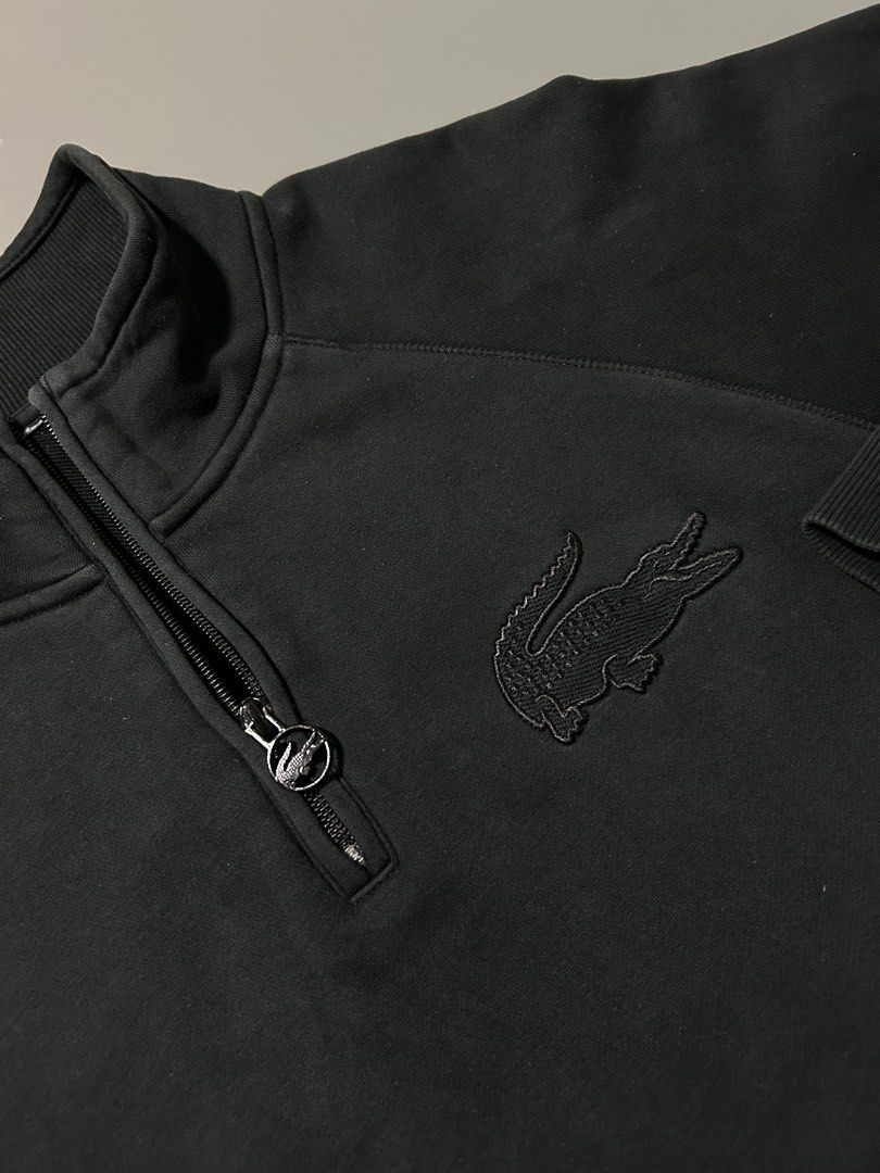 Lacoste Quarter Zip Jacket in Triple Black (Category: Coats, Jackets and Outerwear) located in Manila. Submitted by tnt_wrldwide (Listing ID 1469347083, Image 2). Description: DM for Details!.