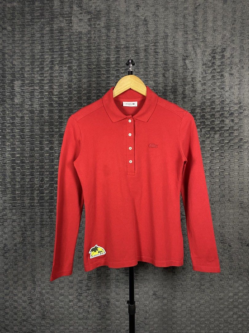 Lacoste Red Long Sleeves Polo (Category: Longsleeves) located in Bacolod City. Submitted by treasurehunts.6100 (Listing ID 1469193750, Image 1). Description: Lacoste Red Long Sleeves Polo Condition - Excellent Color - Red Color rate - 9.8 / 10 No Flaws Size 34 Dimensions : Width - 17.5 Length - 23 Brands you might find on my profile : ( Cos, Uniqlo, H&M, Zara, Muji, Ralph Lauren, Hugo Boss, Fred Perry, Lacoste, Armani, Oakley, The North Face, Lul