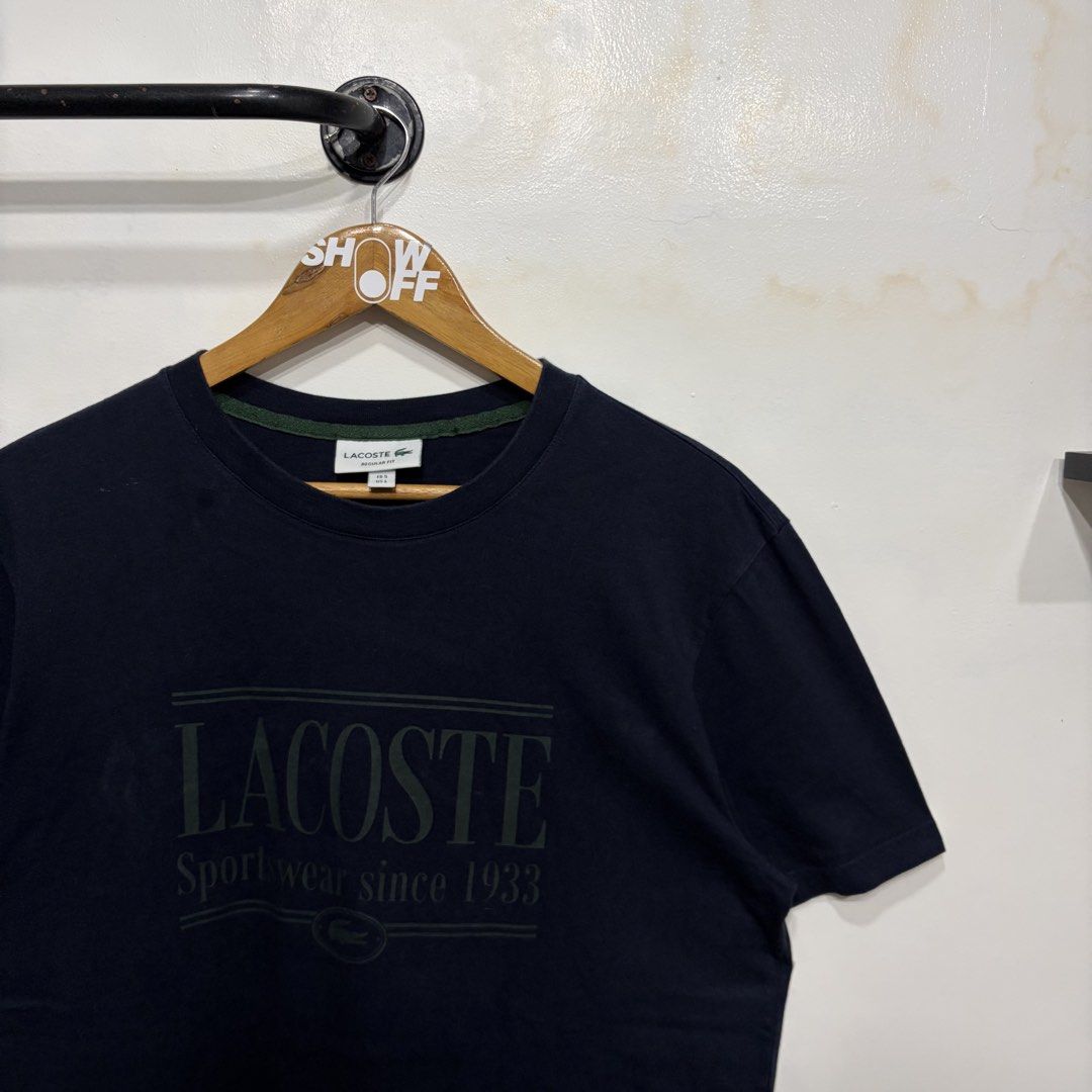 Lacoste shirt (Category: Tshirts & Polo Shirts ) located in Santa Rosa. Submitted by gardenofthrifts (Listing ID 1469299677, Image 2). Description: Shirt ₱1480 L Width: 21 Length: 27 10/10 Condition Comment “Mine” below to purchase..
