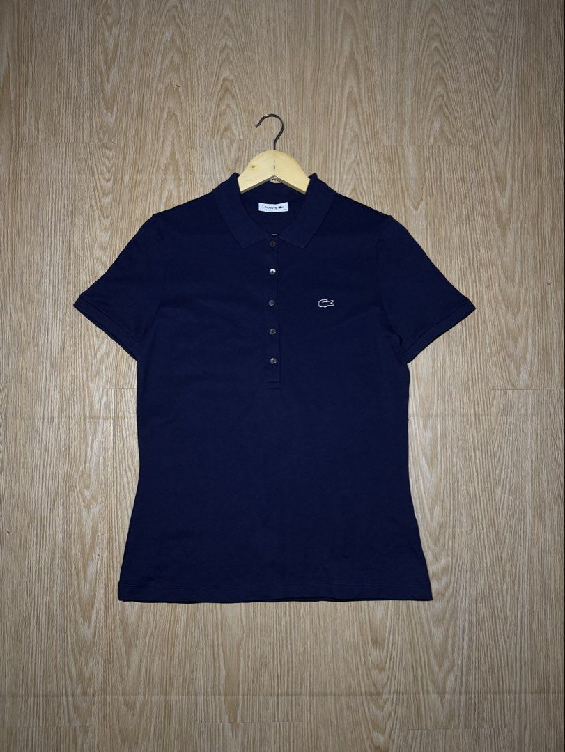 Lacoste Slim Fit Polo Shirt (Category: Shirts) located in Las Pinas. Submitted by southstreetdeals (Listing ID 1469298861, Image 2). Description: Lacoste Slim Fit Polo Shirt (Authentic/Legit) •Size 42 On Tag •Width 18 •Length 26 •Color rate 10/10 •Issue None •Like New Condition.