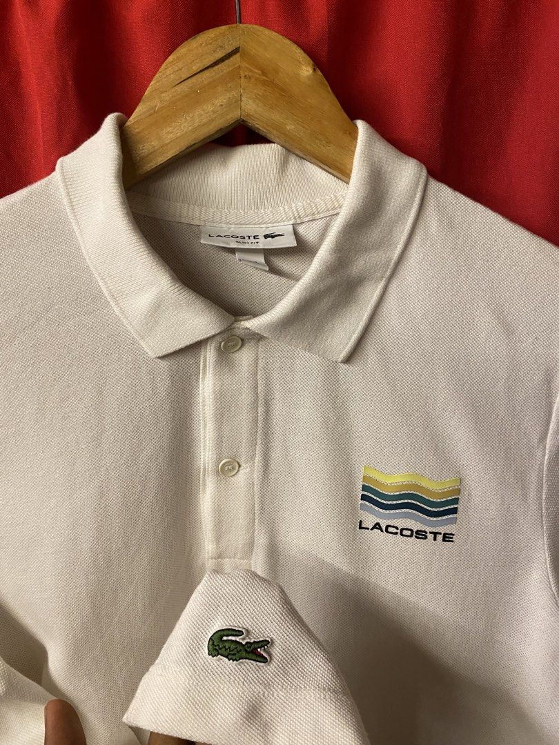 LACOSTE SLIM FIT WAVE LOGO (Category: Tshirts & Polo Shirts ) located in Minglanilla. Submitted by celathrift (Listing ID 1469277302, Image 2). Description: AS NEW CONDITION NO ISSUE OVERALL 10/10 COLOR RATE SIZE 3 ON TAG .