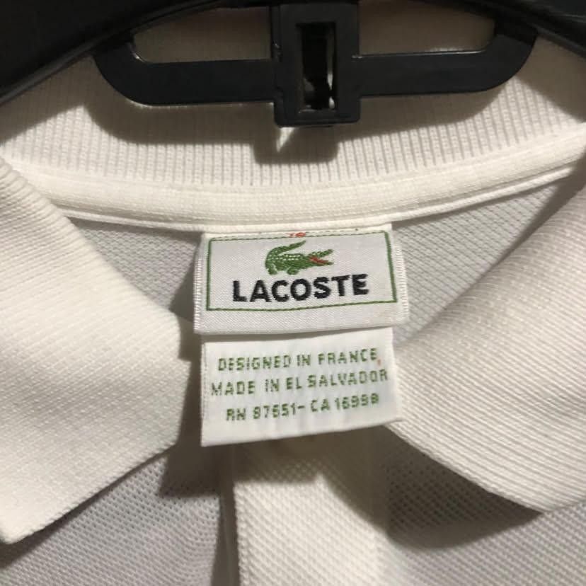 Lacoste Womens Polo Longsleeves (Category: Longsleeves) located in Taguig. Submitted by soyity (Listing ID 1469278561, Image 3). Description: Size 16 (Large Womens) 17 Inches Width 24 Inches Length Lighy Yellow Stains 300.