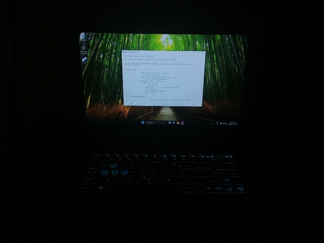 Old Laptop with many Scratches and paint and stickers (Category: Laptops & Notebooks) located in Caloocan City. Submitted by freelion-91bb (Listing ID 1469230866, Image 3). Description: - Operating System: Windows 11 - Condition: Used with visible exterior cartoon animal stickers - Keyboard: Backlit keys - Display & Camera: Shows system info; features an integrated webcam - Color: Black Specs i5 12th gen Rtx 3050 40gb ram, 32gb and 8gb ddr4 2tb (