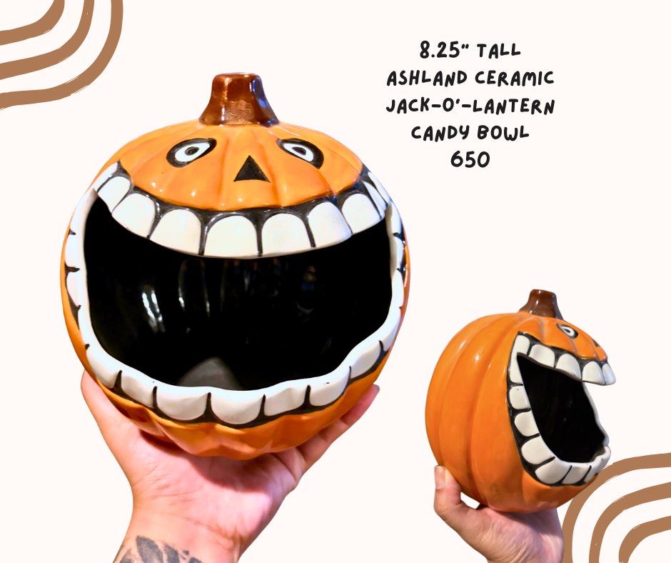 Large Ashland Ceramic Jack o Lantern Candy Bowl/Catch all (Category: Vases & Decorative Bowls) located in Pasig City. Submitted by homeyvibesph (Listing ID 1469256957, Image 1). Description: .