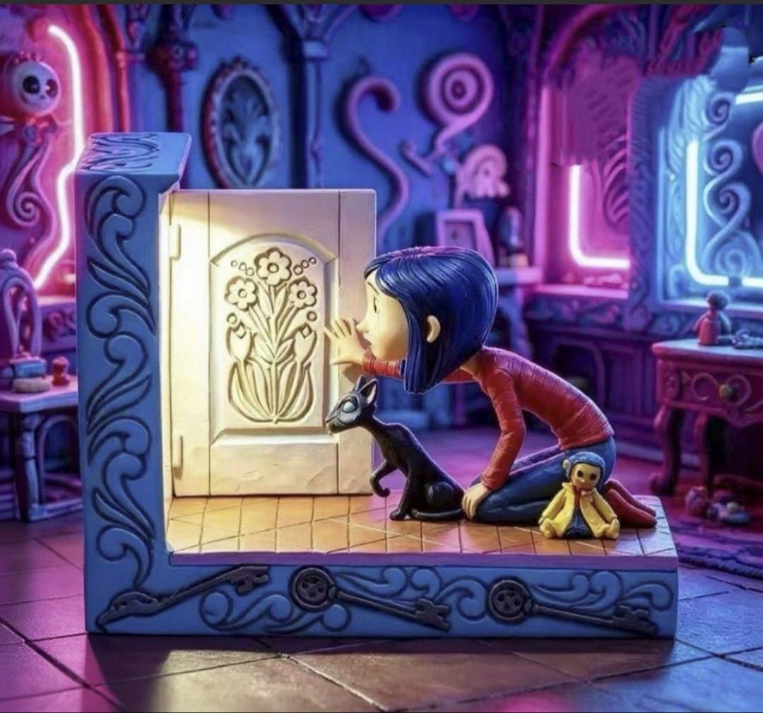 Light up Coraline Bookend (Category: Character Goods) located in Quezon City. Submitted by evaevaa (Listing ID 1469115424, Image 3). Description: Realistic true to cinema Coraline bookend with working light. Makes any bookcase whimsical I love this ❤️.