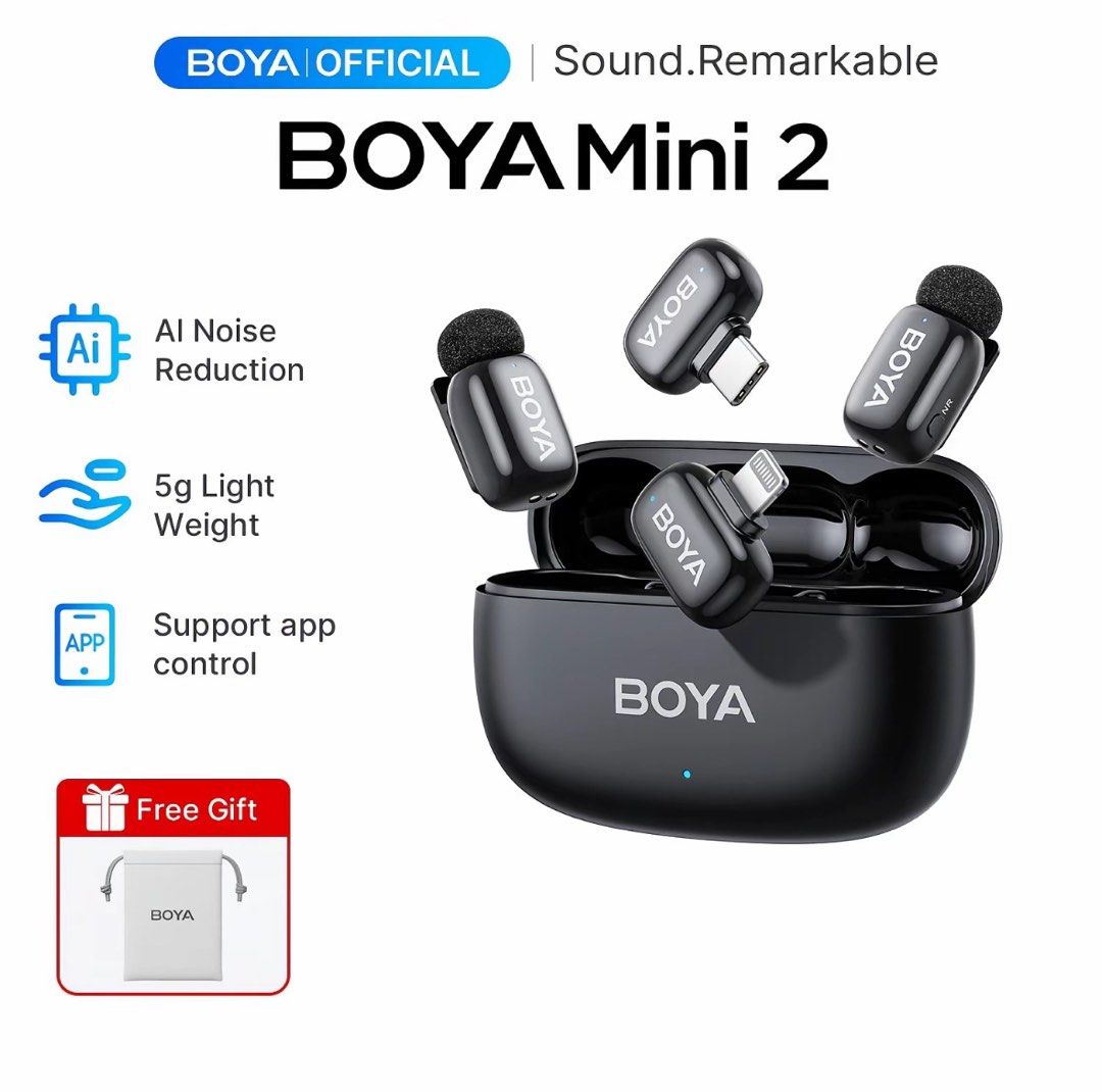 [LIKE NEW] Boya Mini 2 Wireless Mic (Type-C, Black) – Complete Set (Category: Microphones) located in Malolos. Submitted by __4darna (Listing ID 1469246746, Image 3). Description: Selling my Boya Mini 2 Wireless Microphone (Type-C / Black). Extremely well-maintained, practically brand new! Only 1 month old and used once or twice for testing. 📌 Reason for Selling (RFS): Upgraded to a new setup. 🔥 Huge Savings: Original SRP: ₱5,159 My Price: ₱2,3