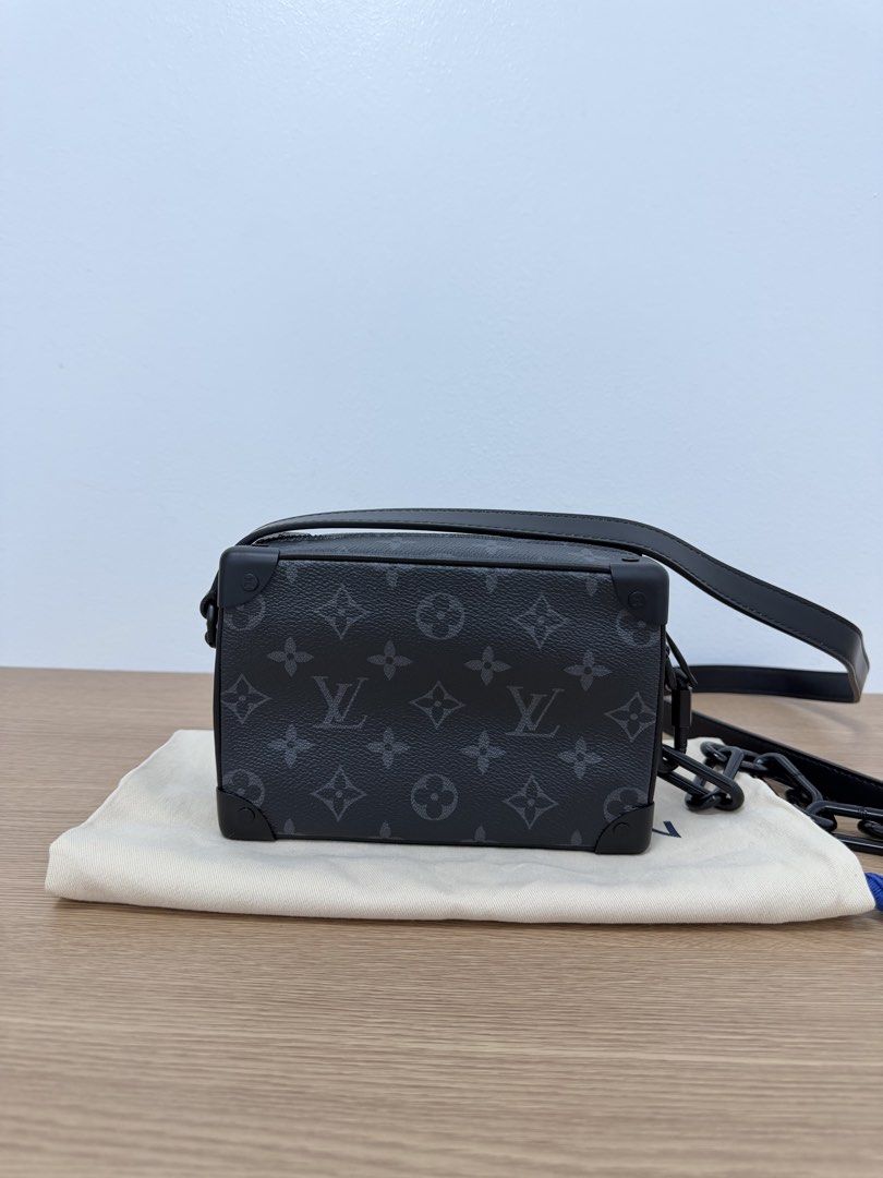 Louis Vuitton Monogram Eclipse Soft Trunk Bag (Category: Luxury Bags & Wallets) located in Cebu City. Submitted by kingsbee (Listing ID 1469226076, Image 3). Description: Authentic Like new condition, unused No rubs or fading of hardware With entrupy certificate and dustbag.