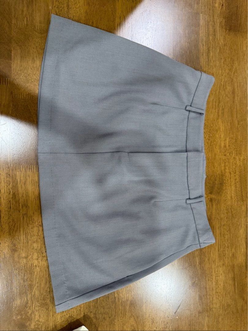 Love, Bonito Tailored Skort (Category: Skirts) located in Marilao. Submitted by preloved.bylrs (Listing ID 1469178831, Image 2). Description: - Brand: Love, Bonito - Size: L (Tag attached inside) - Color: Grey - Style: Tailored with belt loops and back pockets - Feature: Built-in shorts underneath for easy movement - Condition: Used once.