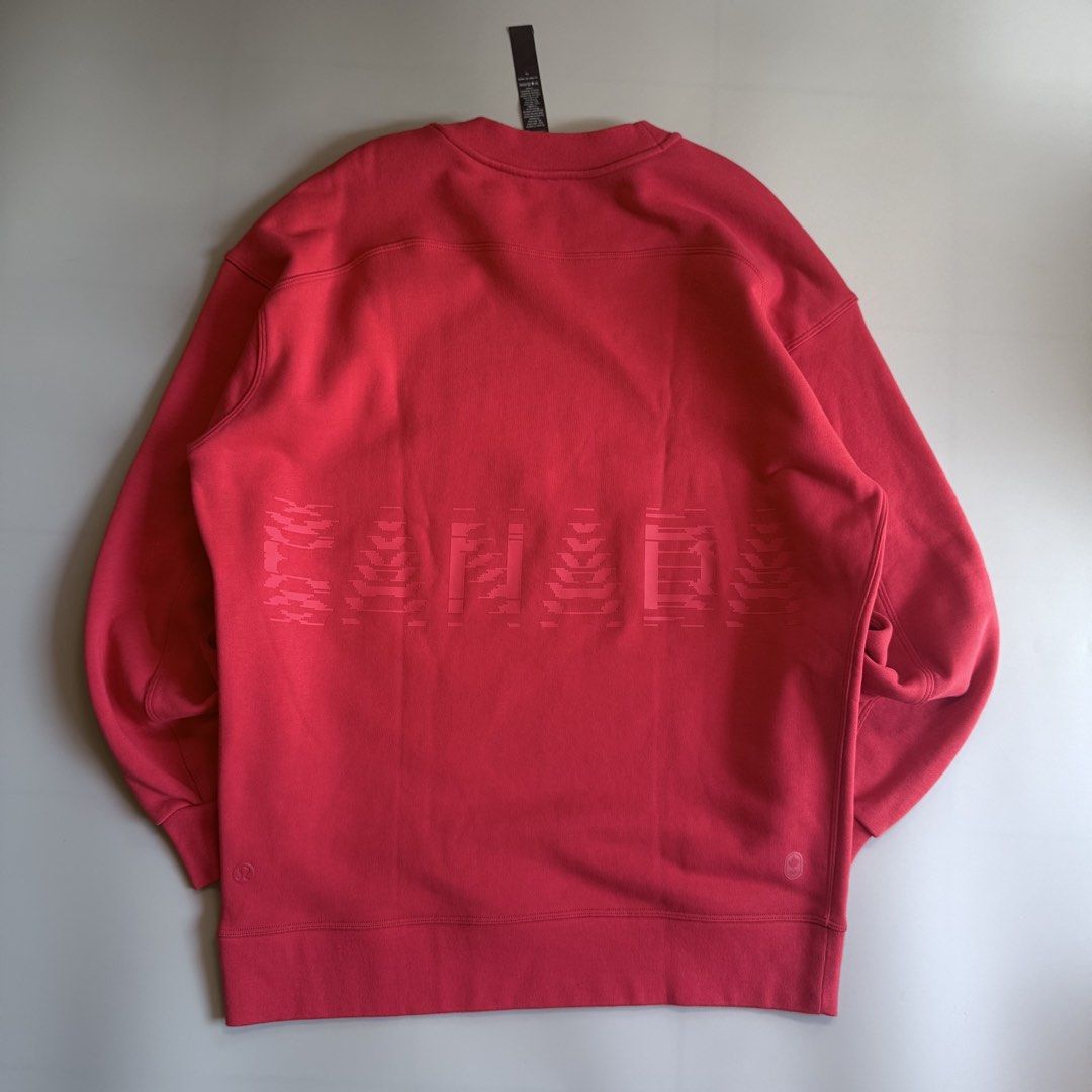 Lululemon Canada Olympic Sweatshirt Red (Category: Coats, Jackets and Outerwear) located in Benito Soliven. Submitted by markedasdifferent (Listing ID 1469249868, Image 2). Description: - Brand: Lululemon (Official Team Canada Merchandise) - Style: Crewneck sweatshirt with heavyweight fleece interior - Color: Bright Red - Size: 2 - Material: 100% cotton body with elastane ribbing for comfort - Details: Subtle chest maple leaf logo, large distorte