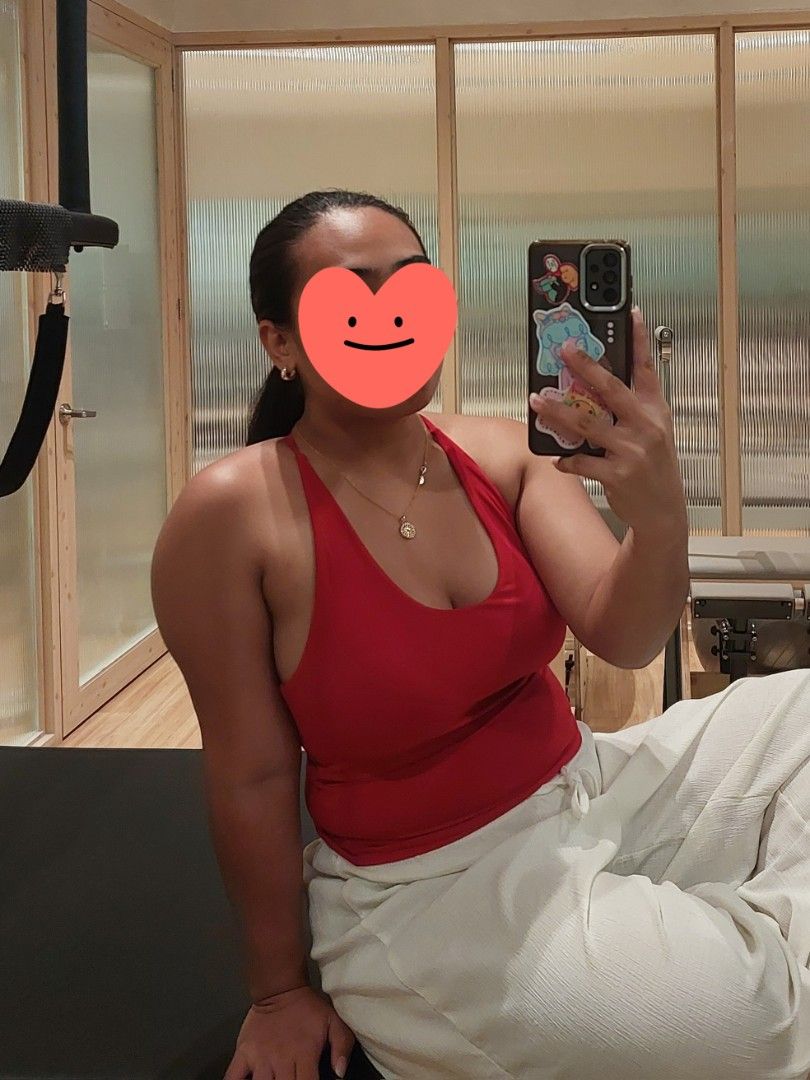 lululemon halter top (Category: Activewear) located in Pasay City. Submitted by umuulan (Listing ID 1469314149, Image 1). Description: lululemon red halter top cross back -padded -ganda sana but i think too small sa boogie wonderland ko 😭 -medium size payment: maribank, gcash, gotyme, bdo delivery: lalamove, j&t shipping only every monday-wednesday meetup: moa, parqal.