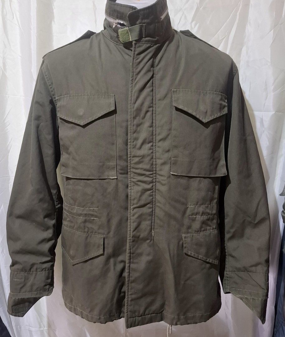 M-65 field jacket (Category: Coats, Jackets and Outerwear) located in Baguio. Submitted by thriftrot (Listing ID 1469232621, Image 1). Description: M65 field jacket Reproduced by houston In very good condition No issue Size 38/small L28 W20.5 Loc baguio Add shipping fee .