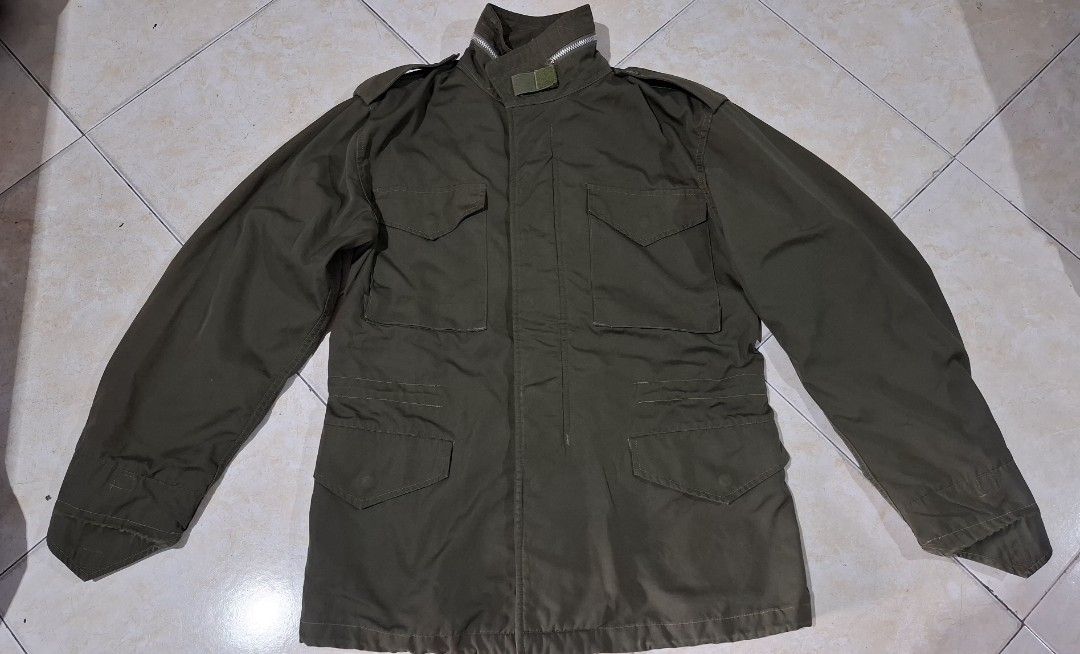 M-65 field jacket (Category: Coats, Jackets and Outerwear) located in Baguio. Submitted by thriftrot (Listing ID 1469232621, Image 2). Description: M65 field jacket Reproduced by houston In very good condition No issue Size 38/small L28 W20.5 Loc baguio Add shipping fee .