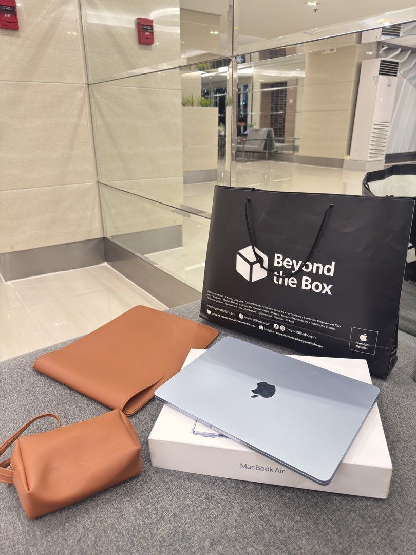 Macbook Air M4 16/512Gb Sky Blue (Category: Laptops & Notebooks) located in Mandaluyong City. Submitted by levjatics (Listing ID 1469315122, Image 2). Description: Macbook Air M4 13’ l ₱ 71,990 Apple M4 16/512GB 11 Cycle Count | 100% BH 16/512GB Sky Blue ✅ Puchased at Beyond The Box ✅ Warranty Til January 2027 ✅ Microsoft Office for Lifetime already installed ✅ Laptop Pouch ✅ Original Charger And Box ✅ Good As New | Can be pass as Bnew | ✅ No den