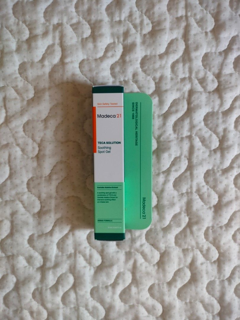 [MADECA21] Teca Soothing Spot Gel 5g (Category: Face Care) located in Tabaco. Submitted by danielamc17 (Listing ID 1469252818, Image 1). Description: - brand new and sealed - 5g loc: Albay mod: J&T / SPX Express.