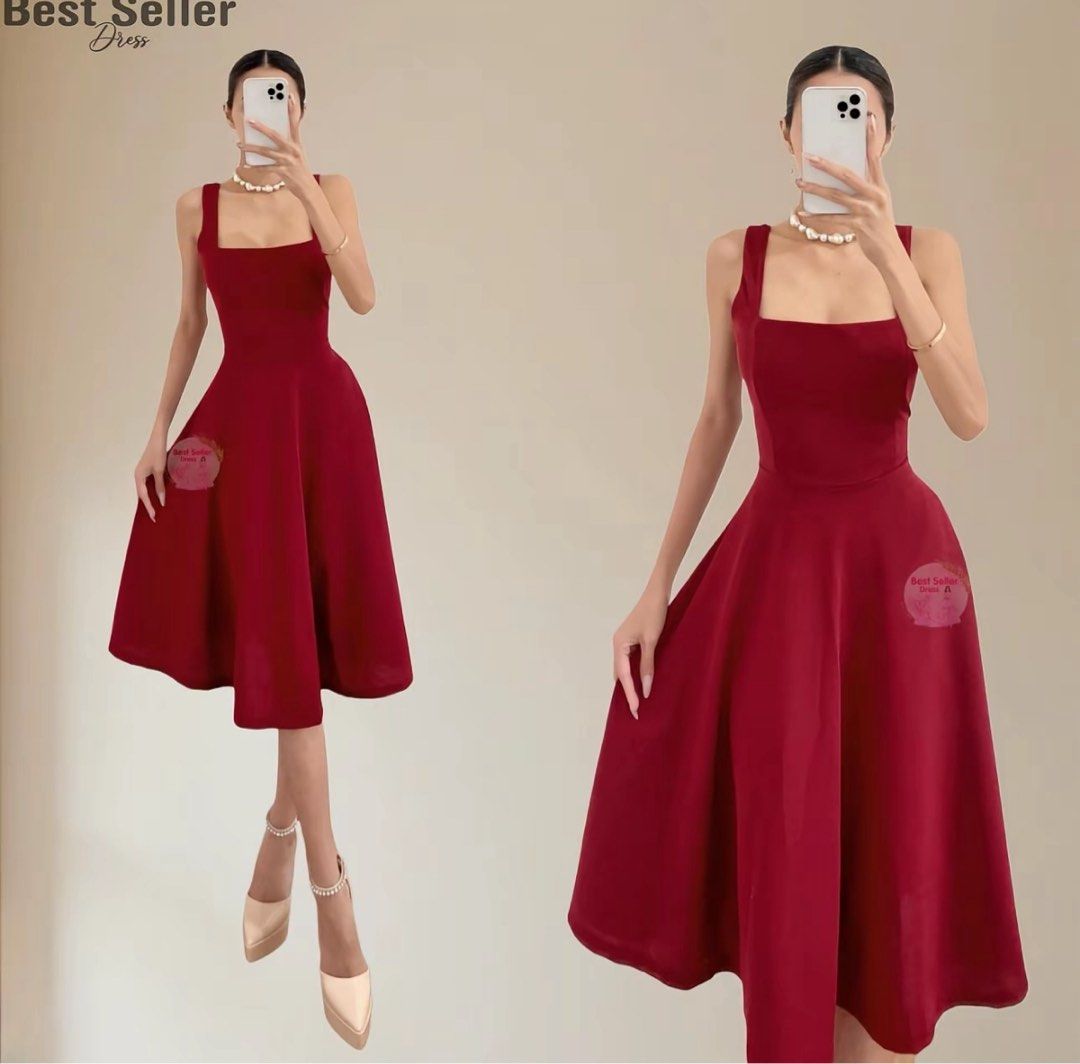 MAROON DRESS (Category: Dresses) located in Manila. Submitted by joyce342 (Listing ID 1469237769, Image 1). Description: FABRIC: CREPE Actual photo posted. NOTE: Crepe ,Cotton Spandex and Linen fabric particularly for the light colors must wear seamless underwear to avoid see-through experience at all cost while wearing any type of dresses. Please limit your expectations based on the price of the item you are buying. The actual color may be sligh