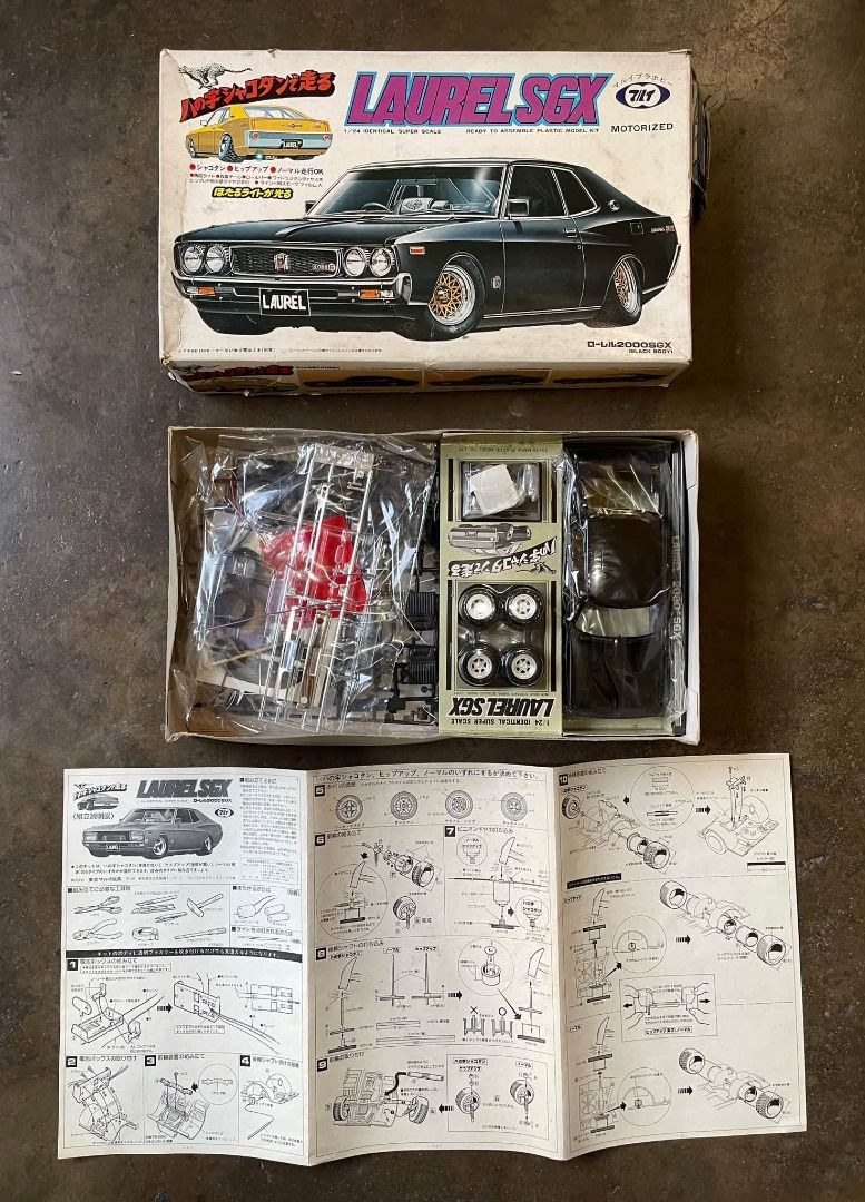 Marui Laurel SGX 1/24 Scale Motorized Model Kit 💨 (Category: Gundam & Model Kits) located in Cavite. Submitted by toymayhem (Listing ID 1469170763, Image 2). Description: Marui Laurel SGX 1/24 Scale Motorized Model Kit 💨 ⚠️Note: All parts were originally sealed when I received them, but I opened everything to carefully inspect and check the parts. Based on my inspection, the chassis appears to be complete. Chassis checklist, based on what we ca