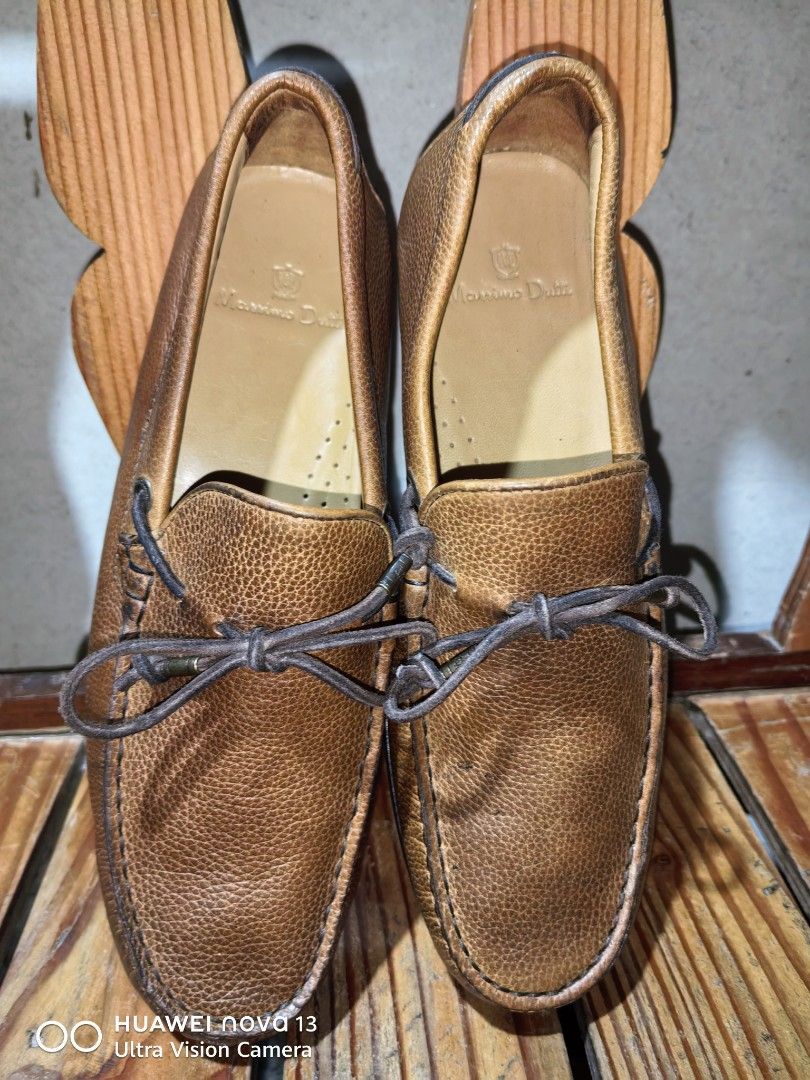 Massimo Dutti Brown Leather Loafers Size 41 (Category: Dress Shoes) located in Cebu City. Submitted by abellarces30419 (Listing ID 1469201354, Image 2). Description: - Brand: Massimo Dutti Brown pebbled leather Original - Style: Leather slip-on loafers - Color: Tan brown - Size: EU 41 - Details: Decorative front tie laces and stylish contrast stitching - Soles: Stamped brand logo with good traction - Condition: Clean inside and out, ready to wear