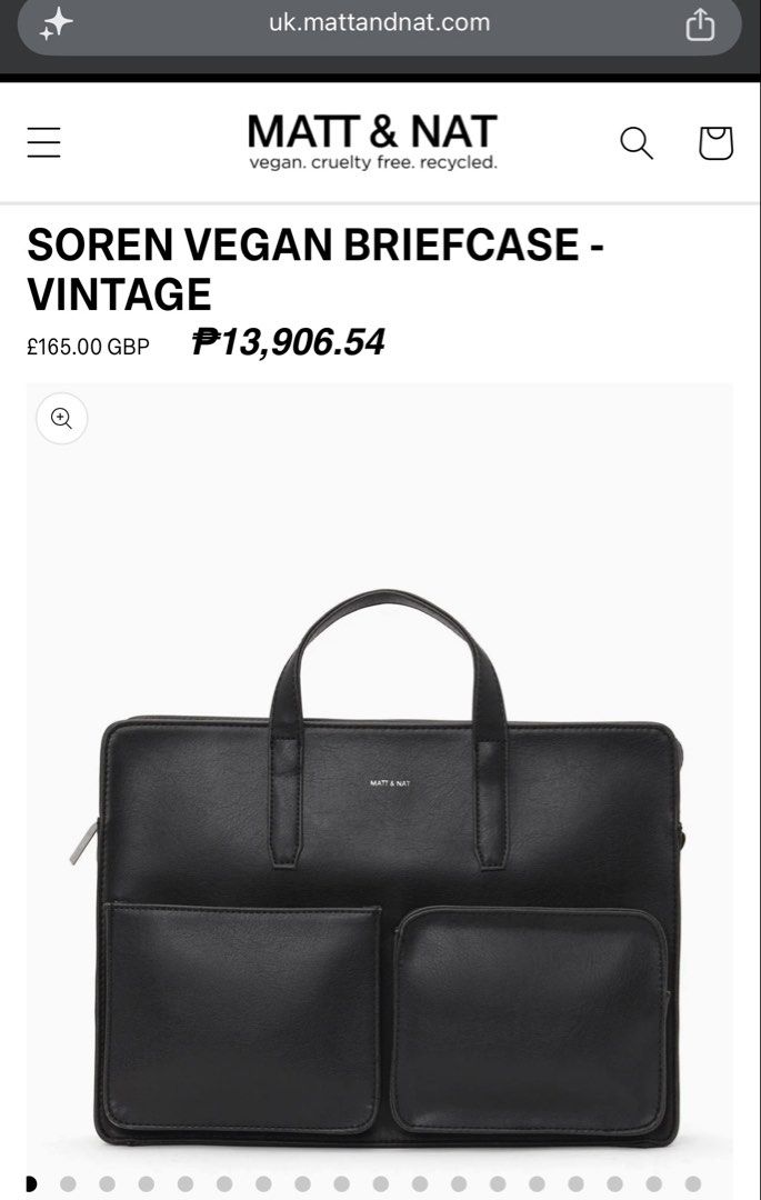 MATT & NAT Soren Vegan Briefcase (Category: Briefcases) located in Bauang. Submitted by thriftypockets92 (Listing ID 1469298221, Image 3). Description: .