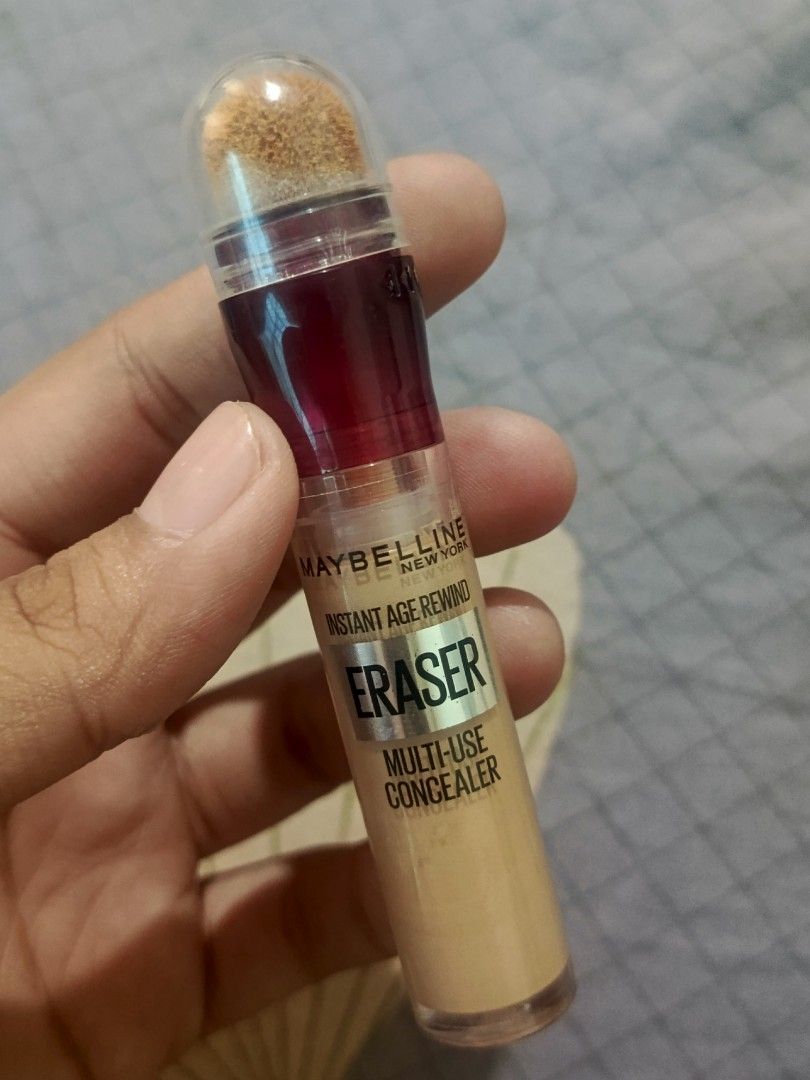 Maybelline Instant Age Rewind Eraser Multi-Use Concealer (Category: Makeup) located in Malasiqui. Submitted by shop.bea (Listing ID 1469250974, Image 3). Description: - Brand new and unopened Maybelline Instant Age Rewind Eraser Multi-Use Concealer - Liquid formula with convenient sponge tip applicator and clear cap - Comes with original outer packaging box - Fresh retail stock with expiry date 04/28 - Authentic and ready to ship! - used 2x max -