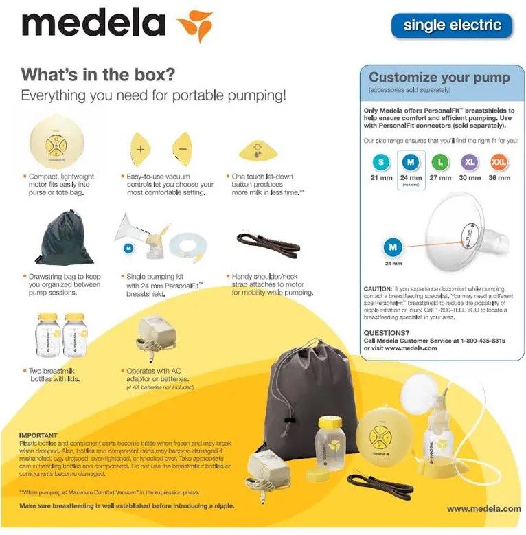 Medela Swing Single Electric Breast Pump Set (Category: Breastfeeding & Bottle Feeding) located in Lipa City. Submitted by chanchanel (Listing ID 1469212518, Image 3). Description: - Authentic Medela Swing single electric breast pump - Compact and lightweight design, perfect for pumping on-the-go - Simple, easy-to-use motorized controls - Includes 24mm PersonalFit breastshield for comfort - Can be wireless battery operated for travel convenience 