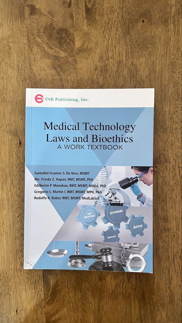 Medical Technology Laws and Bioethics: A Work Textbook C&E Publishing (Category: Textbooks) located in San Fernando. Submitted by declutteringyishi (Listing ID 1469212970, Image 1). Description: Medical Technology Laws and Bioethics: A Work Textbook — ₱400 - no highlights or annotations - still in good condition! 📍 location: Pampanga 💸 mode of payment: GCash 📦 mode of delivery: LBC ✨ open for negotiations! prices are negotiable, so feel free t