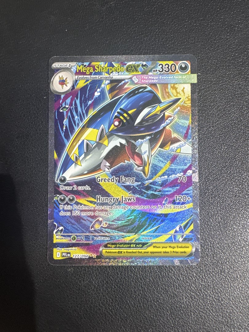 Sharpdo Watch Mega Sharpedo ex 127/094 Rare, Toys & Collectibles, Trading Cards, Raw ...