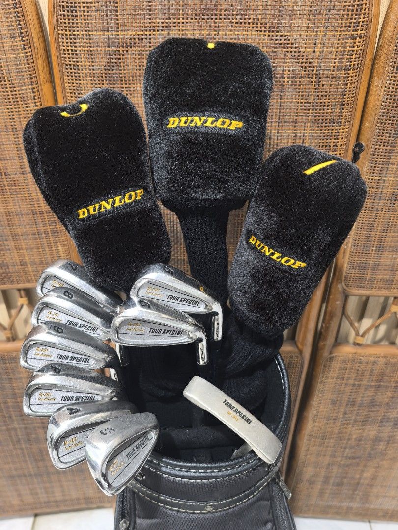 Men's golf set for beginners (Category: Golf) located in Caloocan City. Submitted by ace2729 (Listing ID 1469228421, Image 1). Description: DUNLOP TOUR SPECIAL GOLF SET *DRIVER: DUNLOP TOUR SPECIAL 10.5° *WOOD: DUNLOP TOUR SPECIAL - #3-15° #7-24° *IRONS: DUNLOP TOUR SPECIAL - 5,6,7,8,9,P,S,A & PUTTER - GRAPHITE SHAFT - S FLEX *BAG: DUNLOP ALL GOOD CONDITION 💸 4,500 LOCATION: PUNTURIN VALENZUELA WE SHIP NATIONWIDE SF BUYER'S EXPENSE.