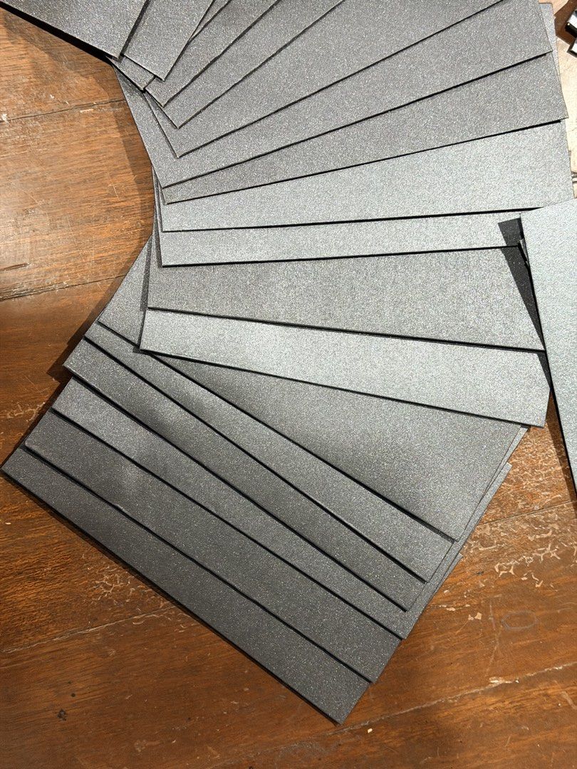 Metallic silver/black cardstock envelope (Category: Craft Supplies & Tools) located in San Juan City. Submitted by nicaceli (Listing ID 1469324935, Image 3). Description: - Color: Metallic silver/black with a sparkling finish - Quantity: 41 pieces in a neat stack - Condition: Clean edges, flat, and ready to use (previously used for a wedding) - Ideal for invitations, special events, and craft projects - Some has signs of usage, others have not be