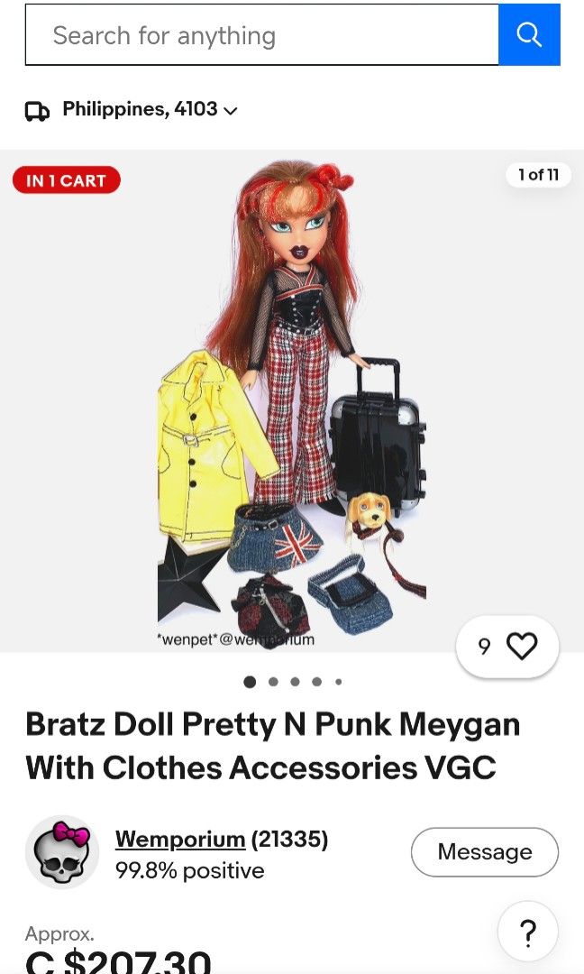 meygan bratz (Category: Plushies & Soft Toys) located in Imus. Submitted by phoebe.ph (Listing ID 1469161851, Image 2). Description: offer ka nalang sa price mahal sa ebay yan.