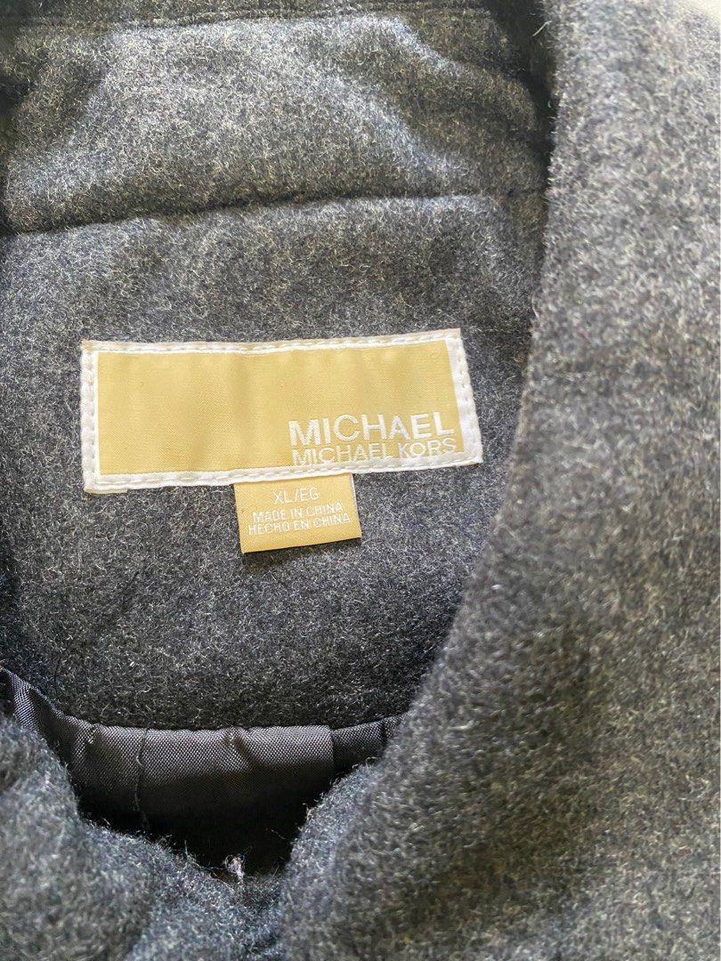 Michael Kors Grey Wool Double Breasted Pea Coat (Category: Coats, Jackets and Outerwear) located in Santa Rosa. Submitted by goosebag3l (Listing ID 1469194067, Image 2). Description: 7,500 php (negotiable) Brand: Michael Kors (MICHAEL line) Style: Double-Breasted Classic Pea Coat Color: Charcoal Gray / Dark Gray Material: Premium Wool Blend (smooth lining) Size: XL well-tailored Michael Kors wool-blend pea coat in a versatile charcoal gray colorw