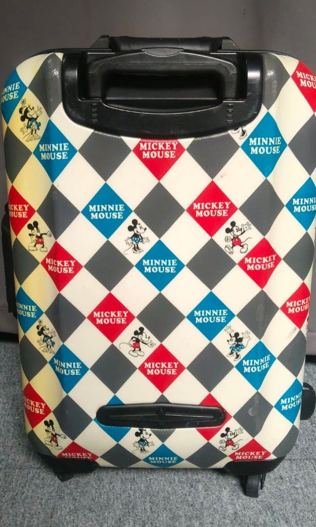 Mickey by Disney (Category: Luggage) located in Manila. Submitted by jzjapansurplus (Listing ID 1469208025, Image 3). Description: IMPORTED FROM JAPAN MICKEY MOUSE BY DISNEY MEDIUM SIZE 🔰 SECURITY KEY LOCK TSA APPROVED 🔰SMOOTH 360 DUAL ROTATION WHEELS 🔰TELESCOPIC PUSH HANDLE 🔰TOP AND SIDE HANDLE CARRIER 🔰WIDER SPACE SUITCASE WITH SUPPORT STRAP AND DIVIDER NO ISSUE‼️GOOD CONDITION MINIMAL MARK OF USAGE ONLY.