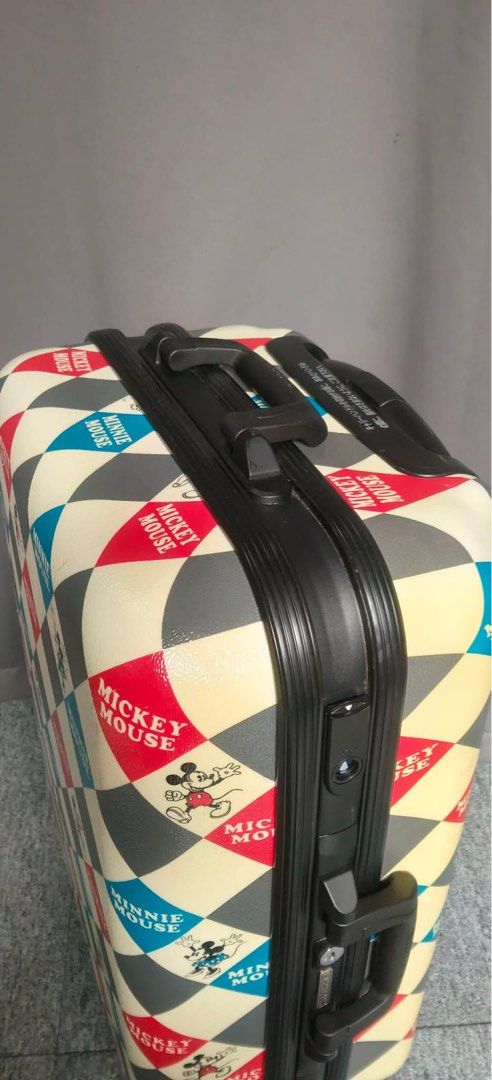 MICKEY MOUSE BY DISNEY MEDIUM SIZE (Category: Luggage) located in Manila. Submitted by chaychaii (Listing ID 1469193787, Image 2). Description: IMPORTED FROM JAPAN MICKEY MOUSE BY DISNEY MEDIUM SIZE 🔰 SECURITY KEY LOCK TSA APPROVED 🔰SMOOTH 360 DUAL ROTATION WHEELS 🔰TELESCOPIC PUSH HANDLE 🔰TOP AND SIDE HANDLE CARRIER 🔰WIDER SPACE SUITCASE WITH SUPPORT STRAP AND DIVIDER NO ISSUE‼️GOOD CONDITION MARK OF USAGE ONLY .