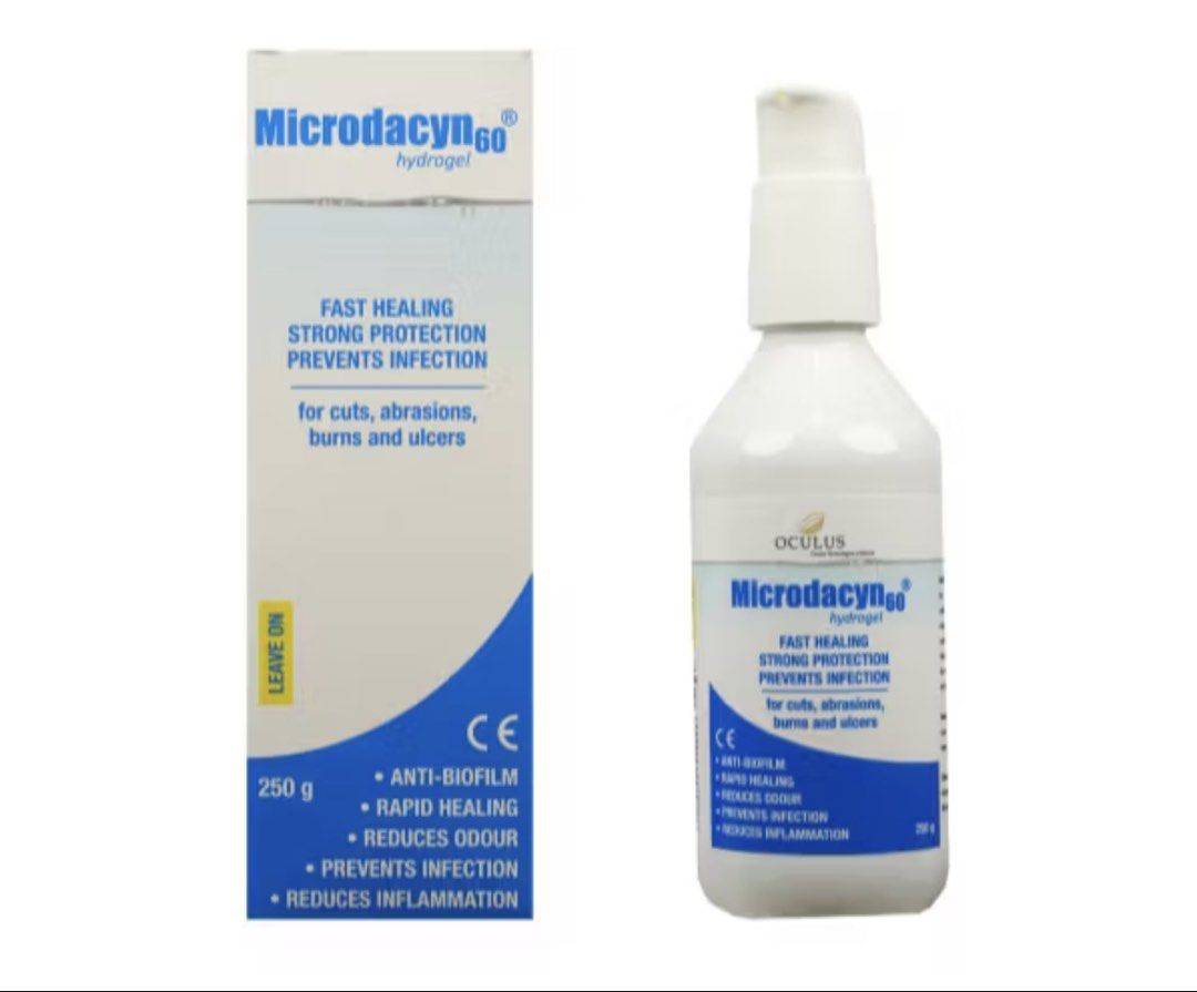 Microdacyn hydrogel (Category: Sanitizers & Disinfectants) located in Caloocan City. Submitted by thetidytreadph (Listing ID 1469178505, Image 1). Description: Used twice No box ED: Nov 2027.