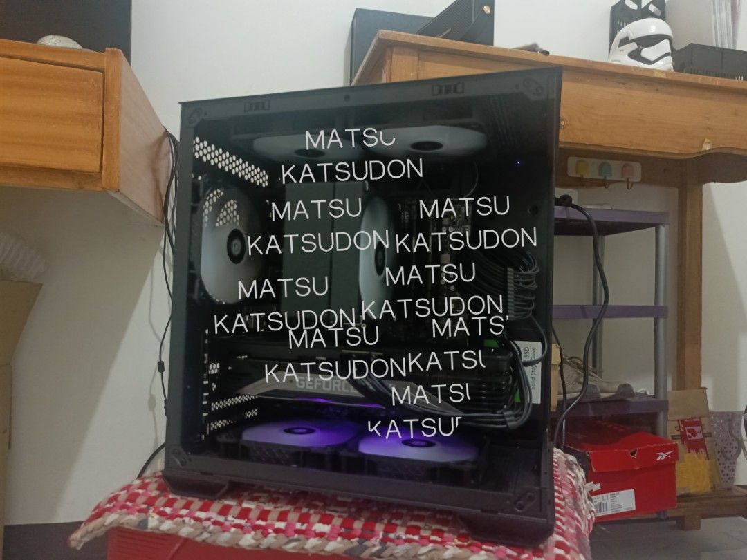 Used MidHigh End Gaming PC (Category: Desktops) located in Manila. Submitted by pc_neighbormatsuu (Listing ID 1469245014, Image 3). Description: 54k Price is negotiable, wag lang po baratin sobra Used ilang months RFS: sadly, gaming burn out Yes, winatermark ko kasi uso na daw nakaw pic Ryzen 5 5600x Rtx 3070 Ti 2x16gb ddr4 Msi b550m pro VDH wifi Corsair RM750e (Tier B+) Okinos Mirage 4 ES Sama FZ120 ARGB ID Cooling 214 xt V2 WD Green 240gb SSD 8