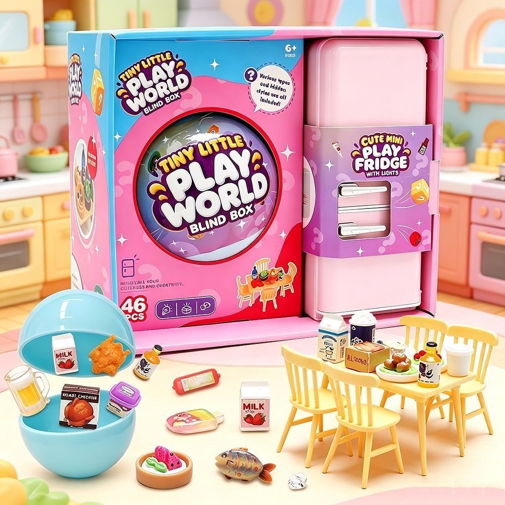 Mini fridge play world (Category: Interactive Toys) located in Pasig City. Submitted by yasinidamla (Listing ID 1469198188, Image 2). Description: Mini fridge with surprises Mahal sa mall to! Presyon divisoria lang sakin 🥰 May light pag inoopen ang fridge 😍 Grabe nyo na at magtataas na to sa december :) Package included: Table and chair Ice cubes 12 surprises 😍 6 boy boxes 450 pesos only! .