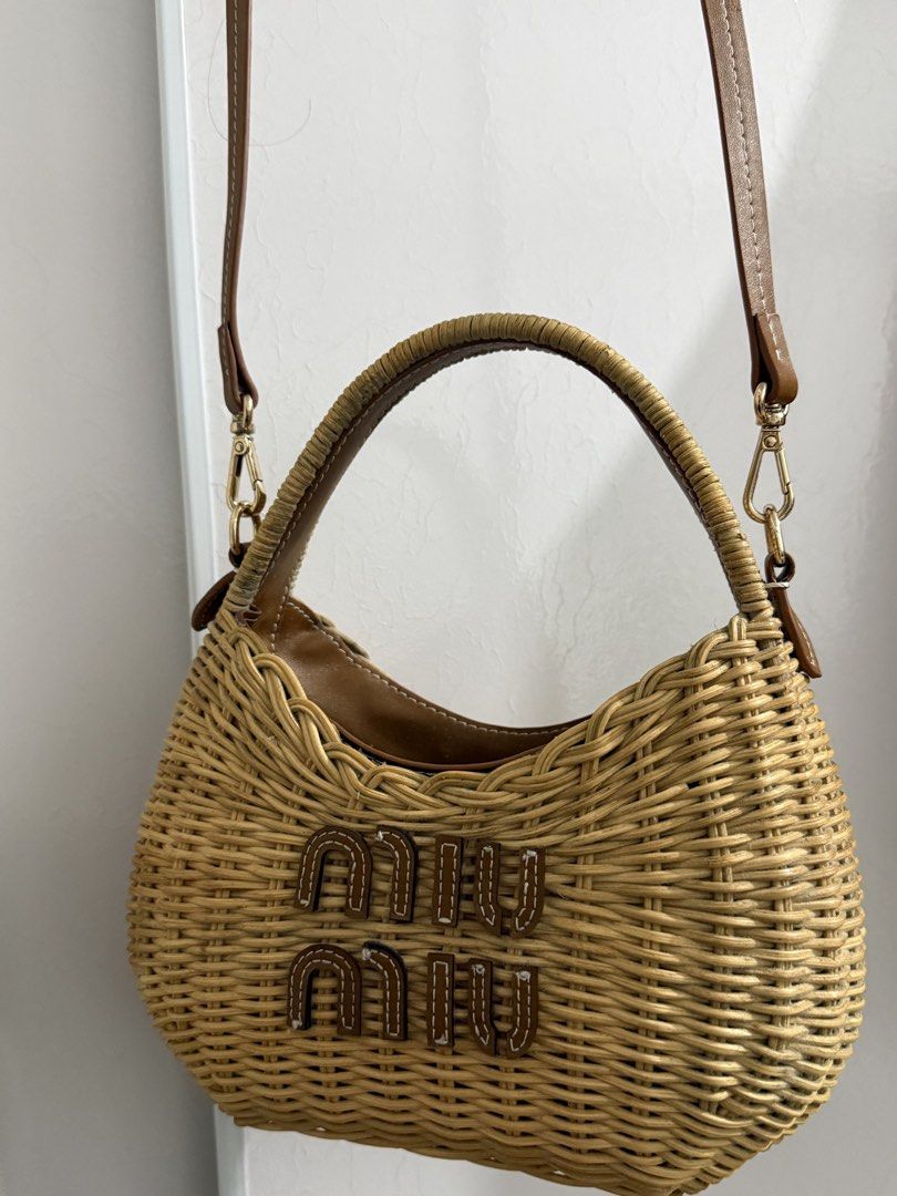 Miu Miu Wicker Bag (Category: Shoulder Bags) located in Quezon City. Submitted by vvandko (Listing ID 1469280850, Image 1). Description: Used once with dustbag NGA.