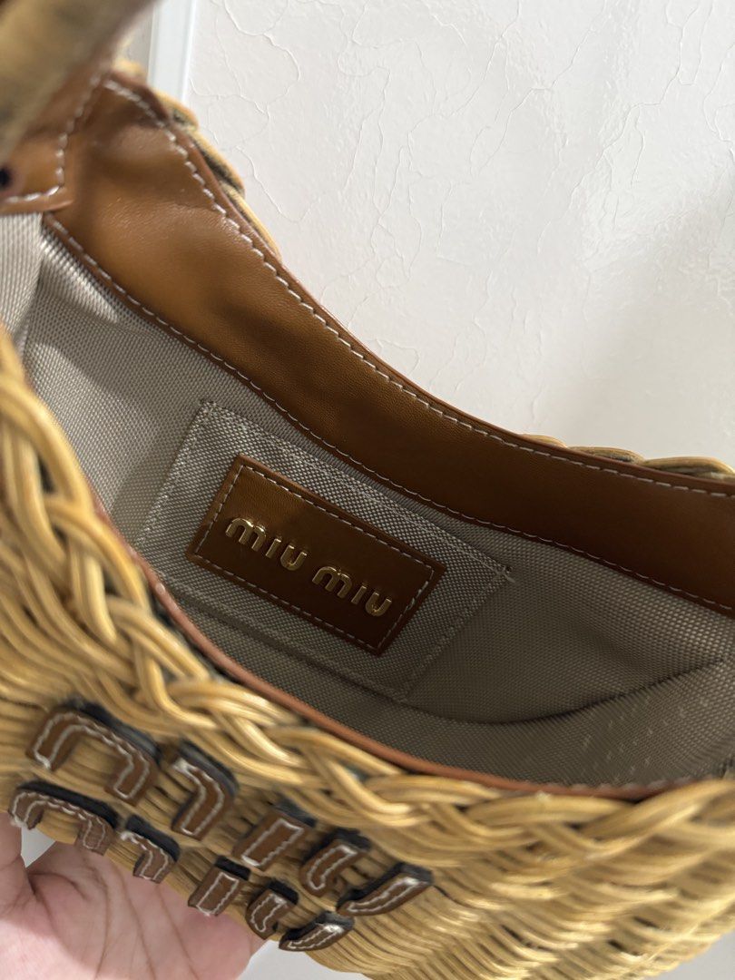 Miu Miu Wicker Bag (Category: Shoulder Bags) located in Quezon City. Submitted by vvandko (Listing ID 1469280850, Image 3). Description: Used once with dustbag NGA.